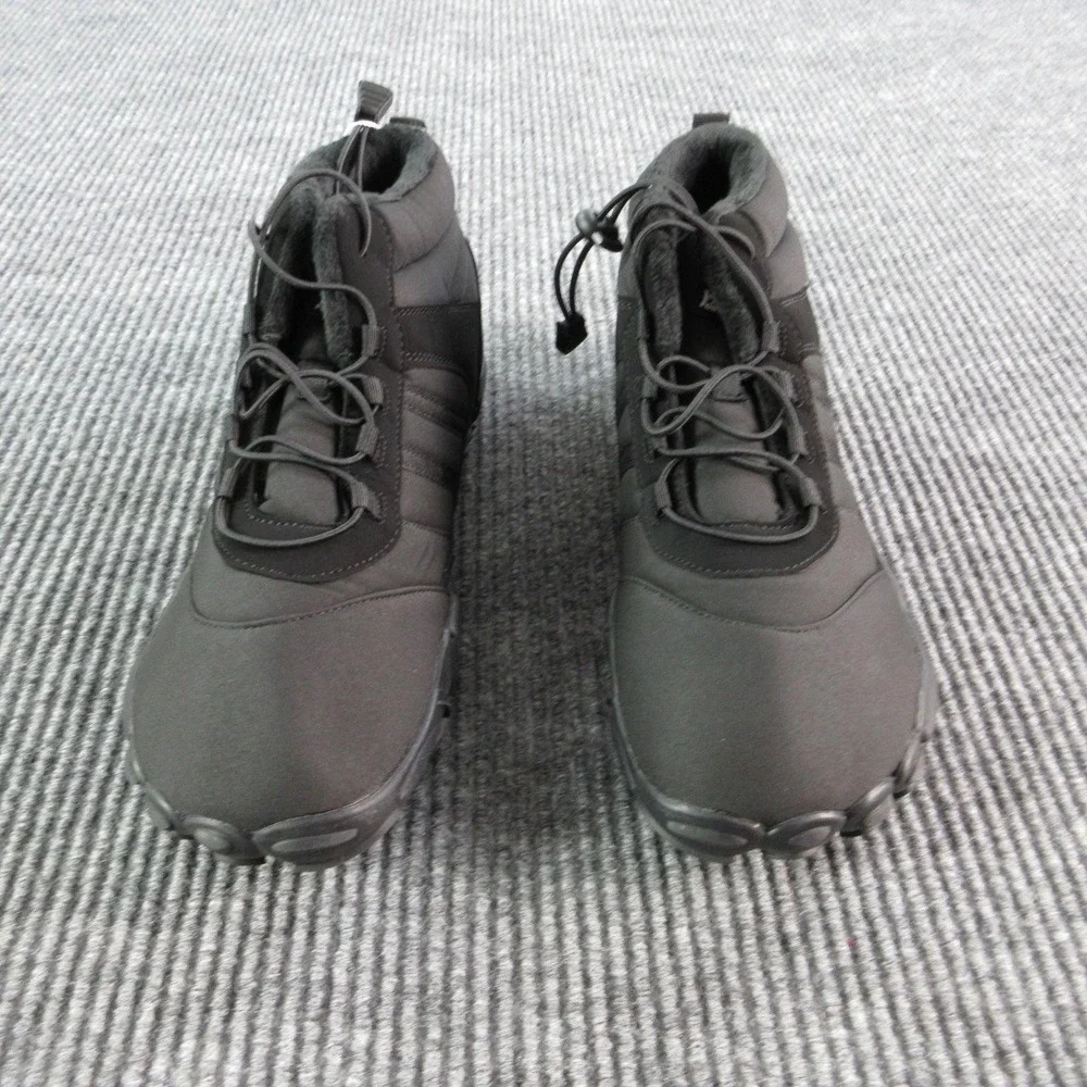 HIKE FOOTWEAR Snow Boots 43 Mens Size 9.5 Black Insulated Faux Fur Lined NWT